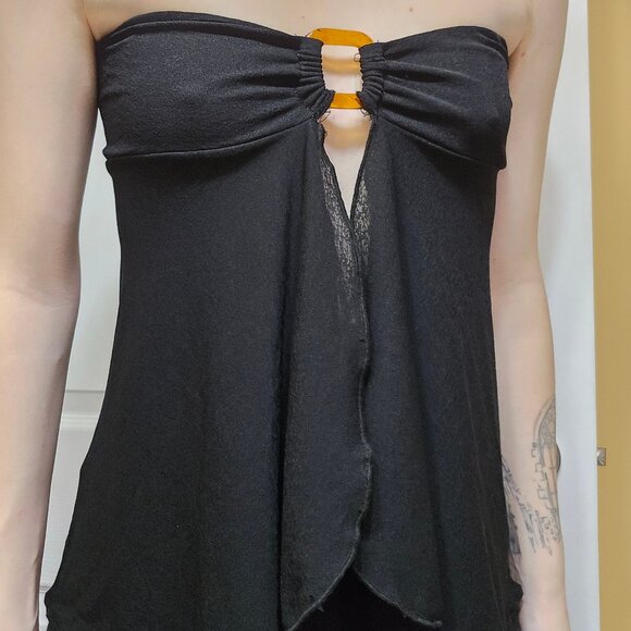 Vintage y2k tube top with tortoise buckle - Picture 3 of 4